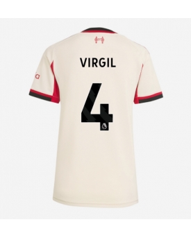 Billige Fotballdrakt Liverpool Virgil van Dijk #4 Replika Bortedrakt Dame 2025-26 Kortermet Billige Fotballdrakt Liverpool Virgil van Dijk #4 Replika Bortedrakt Dame 2025-26 Kortermet